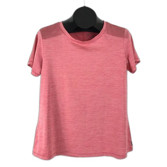 Eddie Bauer Crew Neck Performance Tee Women's Medium Coral Stretch Jersey Active - Picture 1 of 10